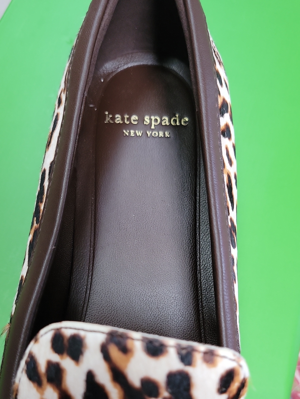 NWT- Kate Spade New York ‘Deco’ Downtown Leopard Calf-Hair Loafer - Picture 10 of 10